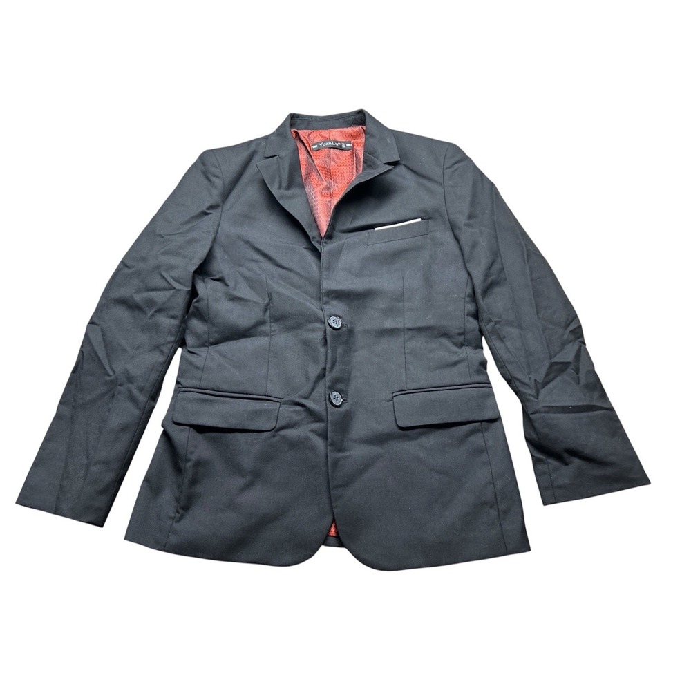 Yuan Lu Boys Blazer Suit Jacket Size 10 Black Formal Wear